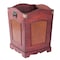 Vintiquewise Square Indoor Trash Can, Brown, Wood, 11.5 in QI003045 - alternate 5